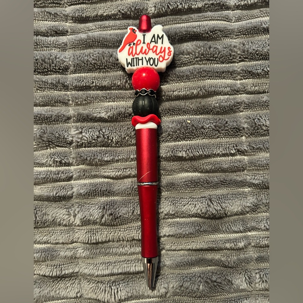 Red and Black Decorative Pen